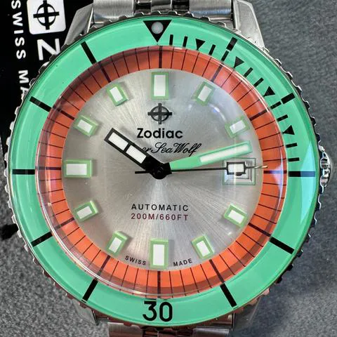 Zodiac Sea Wolf 40mm Stainless steel Orange