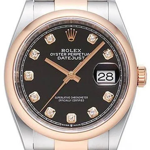 Rolex Datejust 36 126201 36mm Yellow gold and Stainless steel Black