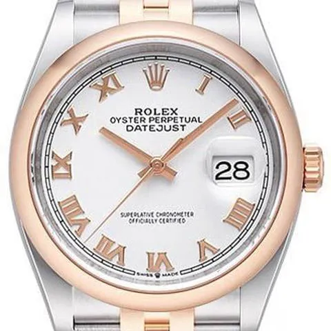 Rolex Datejust 36 126201 36mm Yellow gold and Stainless steel White