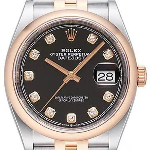 Rolex Datejust 36 126201 36mm Yellow gold and Stainless steel Black