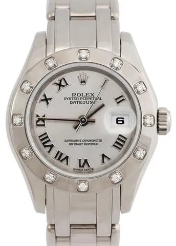 Rolex Lady-Datejust Pearlmaster 80319 29mm White gold Silver