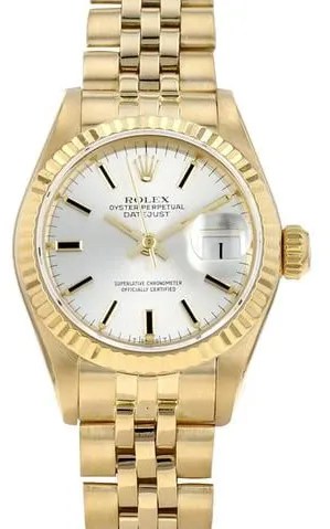 Rolex Lady-Datejust 69178 26mm Yellow gold Silver