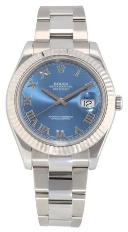 Rolex Datejust II 116334 41mm Stainless steel Blue