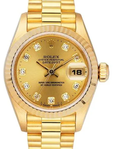 Rolex Lady-Datejust 69178 26mm Yellow gold Champagne