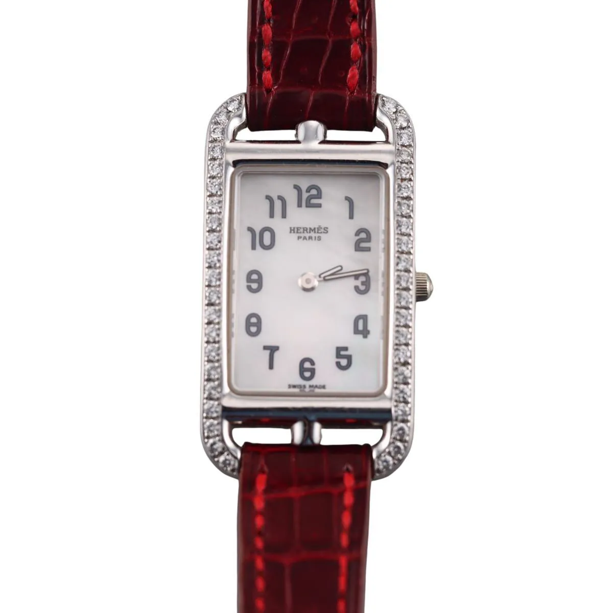 Hermès Cape Cod NA1.292 Stainless steel and Diamond Mother-of-pearl