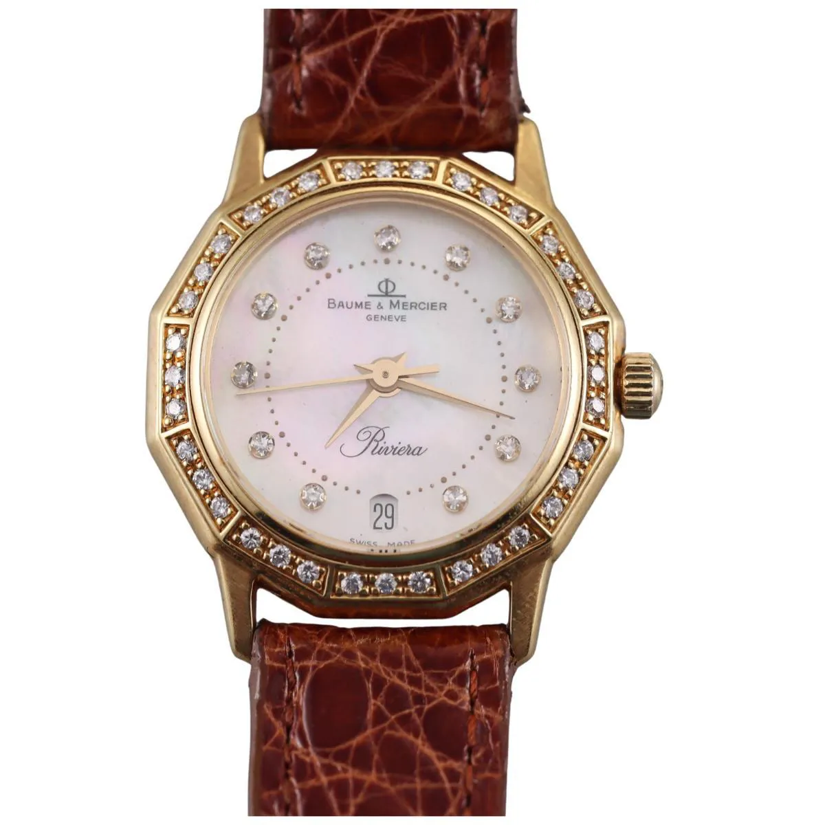 Baume & Mercier Riviera 83212 24mm Yellow gold Mother-of-pearl