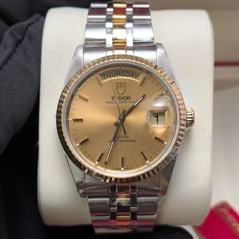 Tudor Prince Date 76213-0001 36mm Yellow gold and stainless steel Champagne