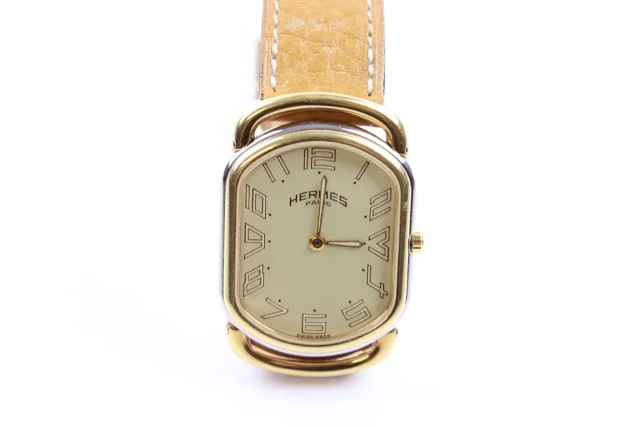 Hermès Rallye 30mm Gold-plated Cream