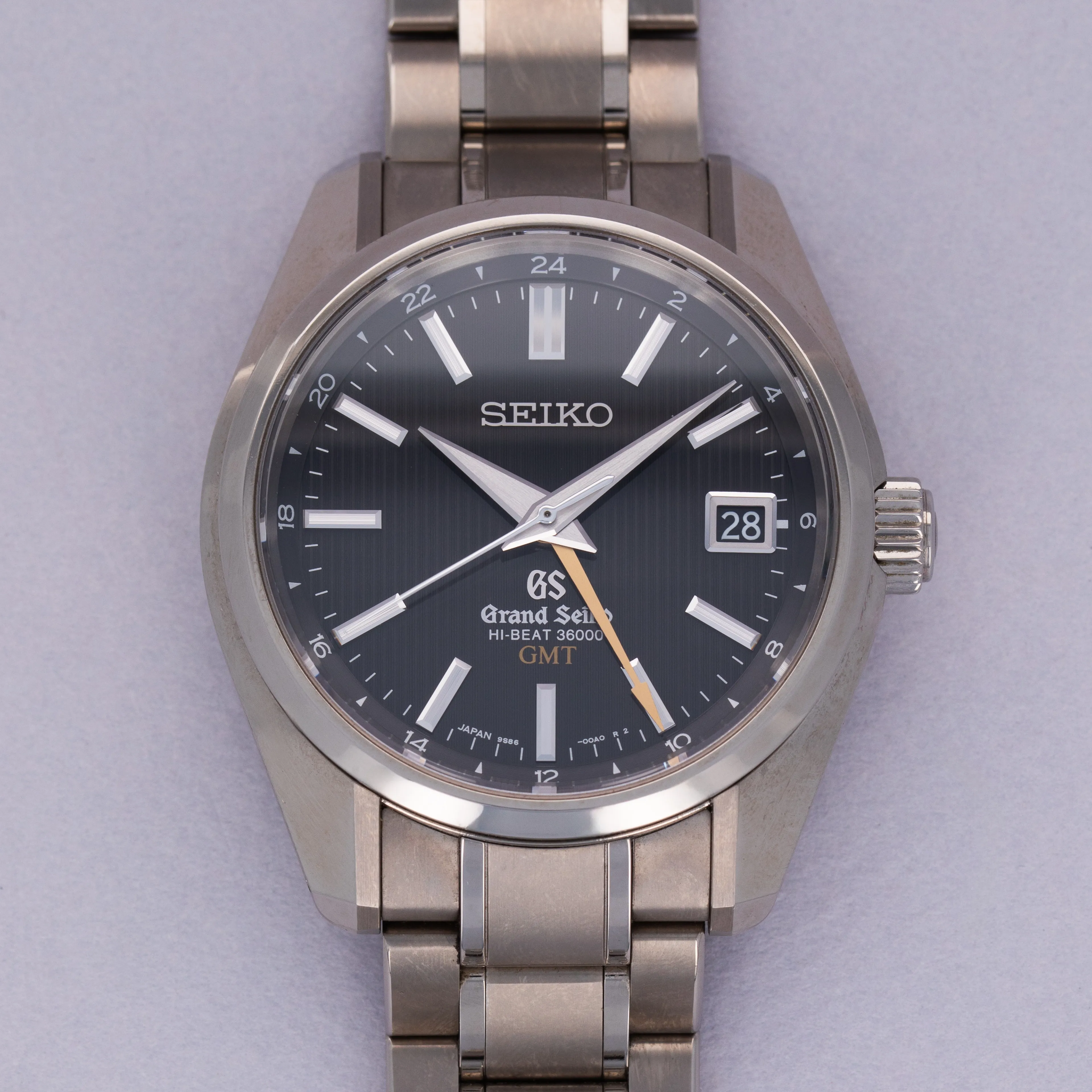 Grand Seiko Hi-Beat 36000 GMT SBGJ013 40.5mm Titanium Black