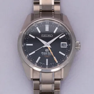 Grand Seiko Hi-Beat 36000 GMT SBGJ013 Titanium Black