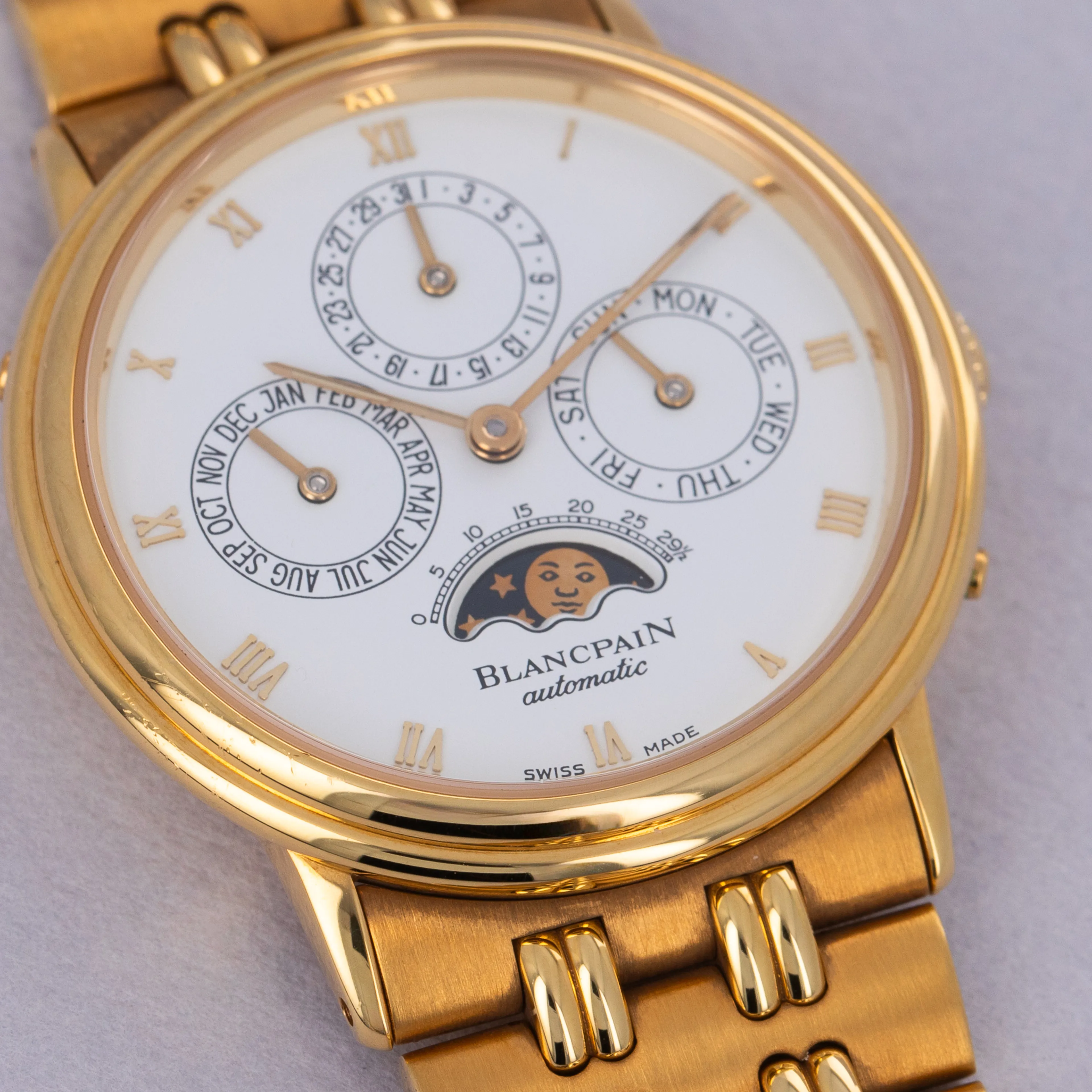 Blancpain Villeret Perpetual Calendar Moonphase 5395 34mm Yellow gold Silver 1