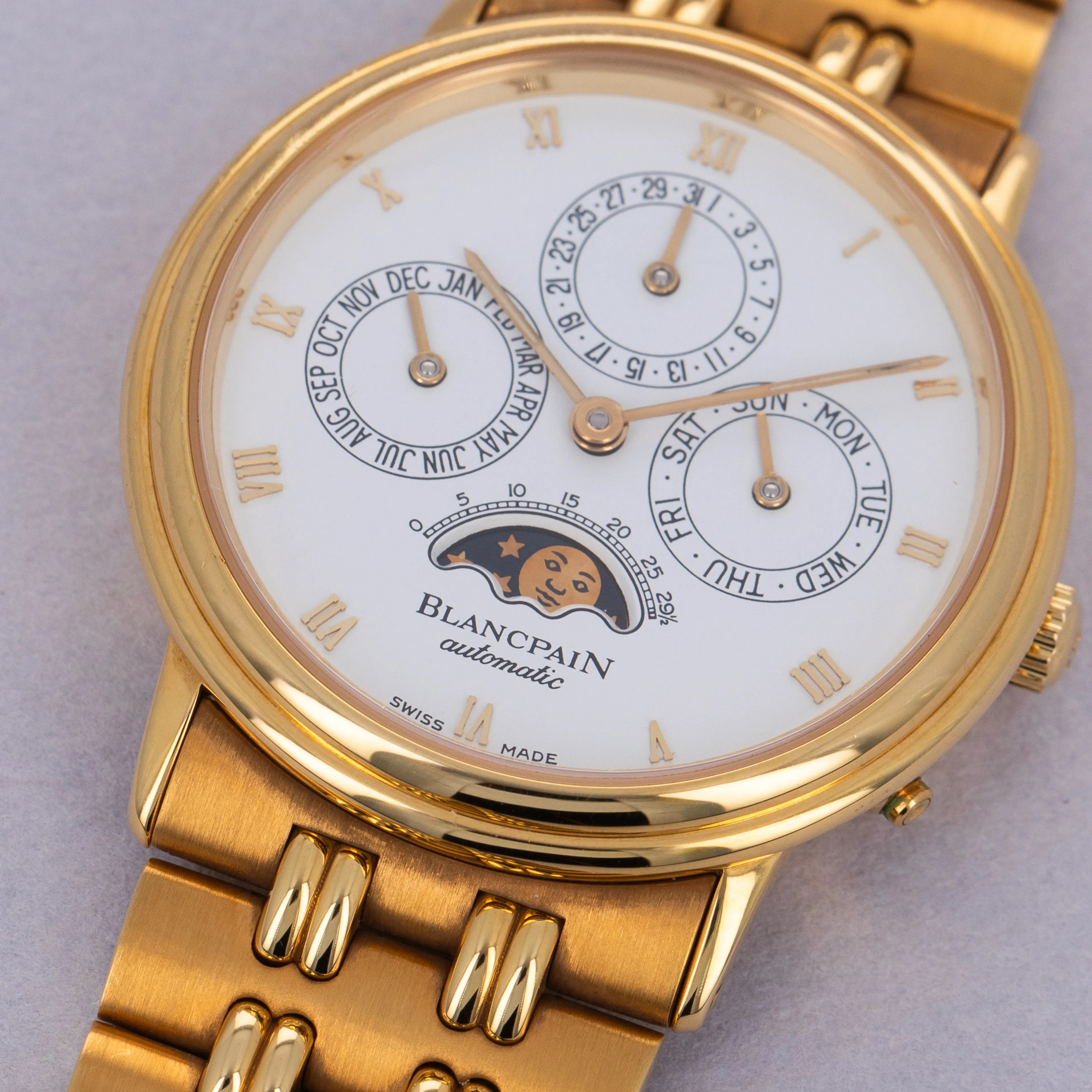 Blancpain Villeret Perpetual Calendar Moonphase 5395 34mm Yellow gold Silver 2