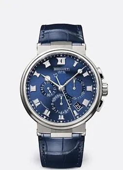 Breguet Marine 5527TI/Y1/9WV 42mm Titanium Blue