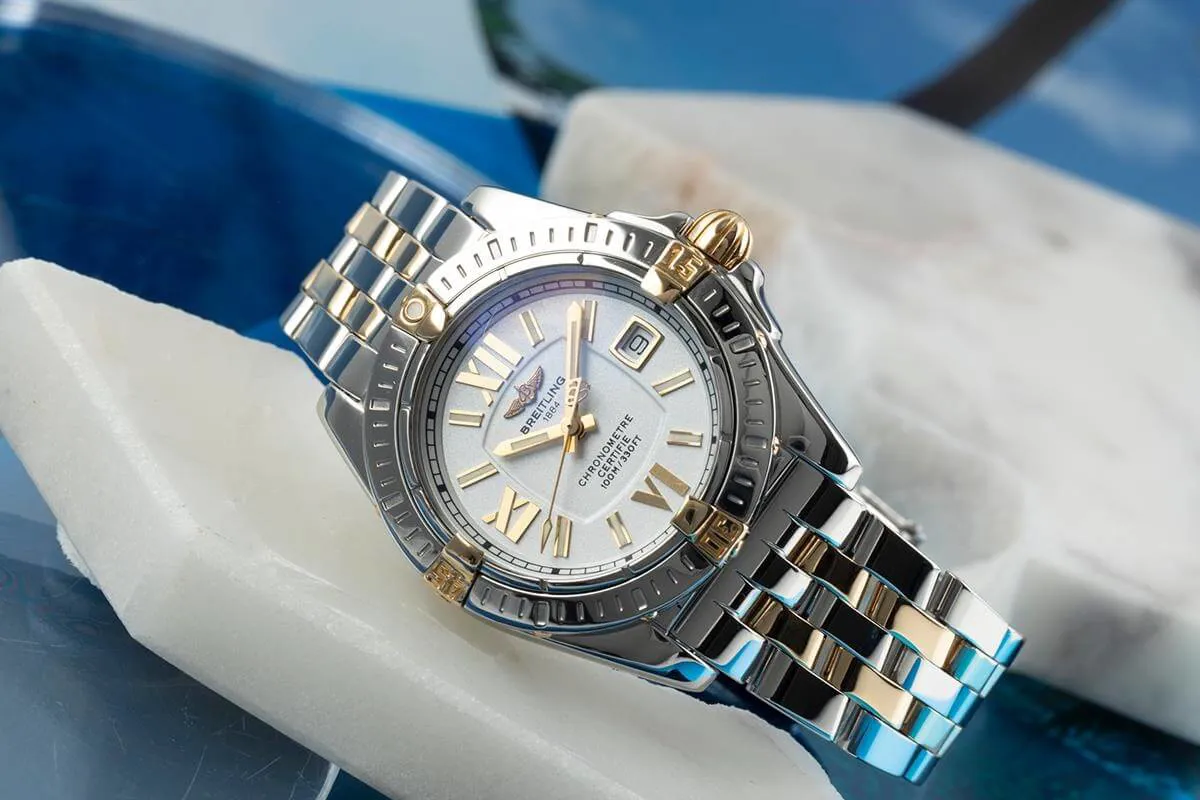 Breitling Galactic B71356 32mm Yellow gold and Stainless steel White 1