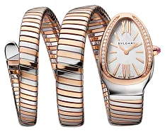 Bulgari Serpenti 103149 35mm Rose gold and Stainless steel White