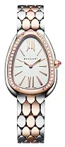 Bulgari Serpenti 103274 33mm Rose gold and Stainless steel White