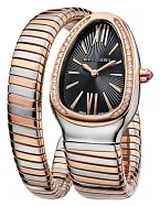 Bulgari Serpenti 103823 35mm Rose gold and Stainless steel Black