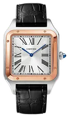 Cartier Santos Dumont W2SA0017 47mm Rose gold and Stainless steel Silver