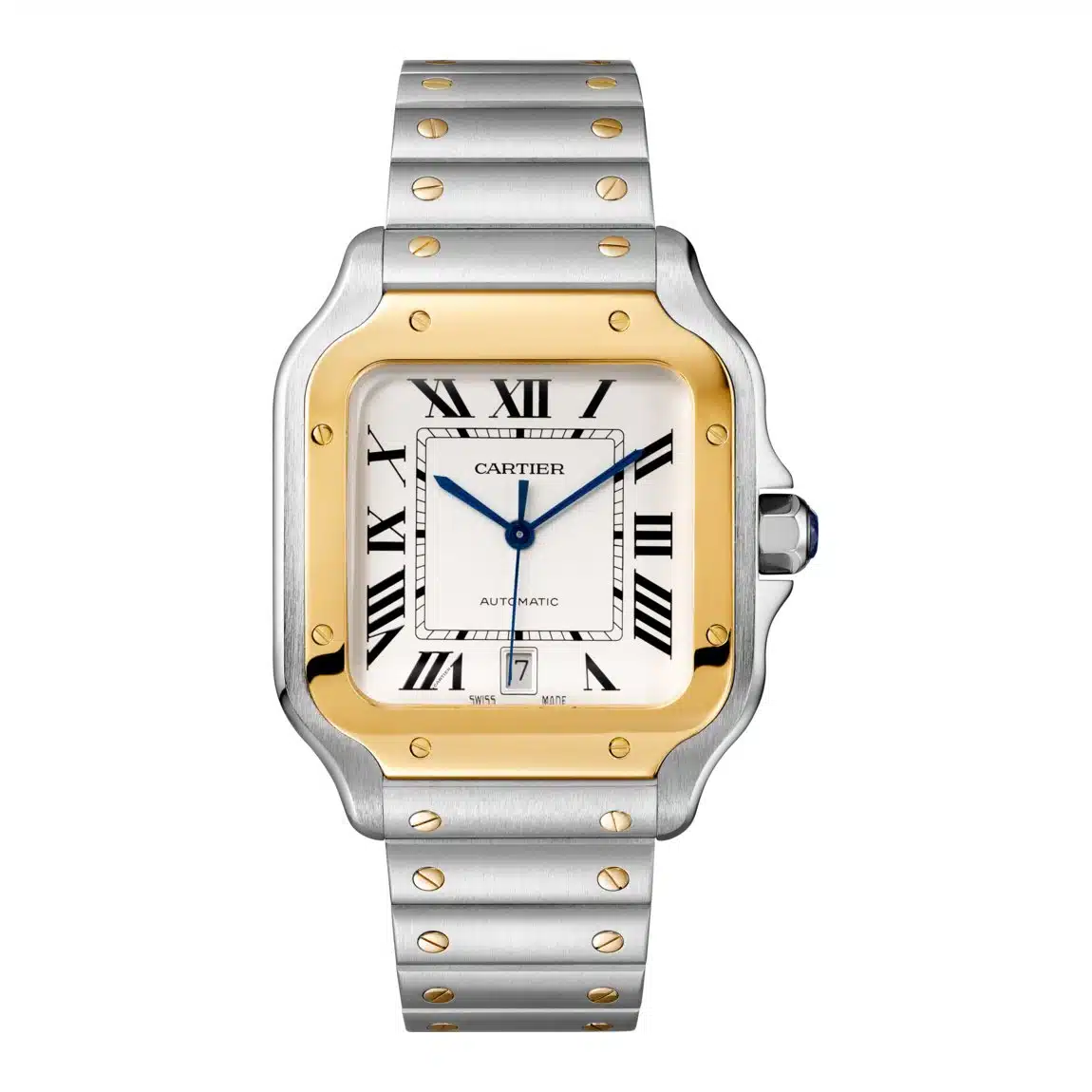 Cartier Santos W2SA0009 40mm Yellow gold and Stainless steel Silver