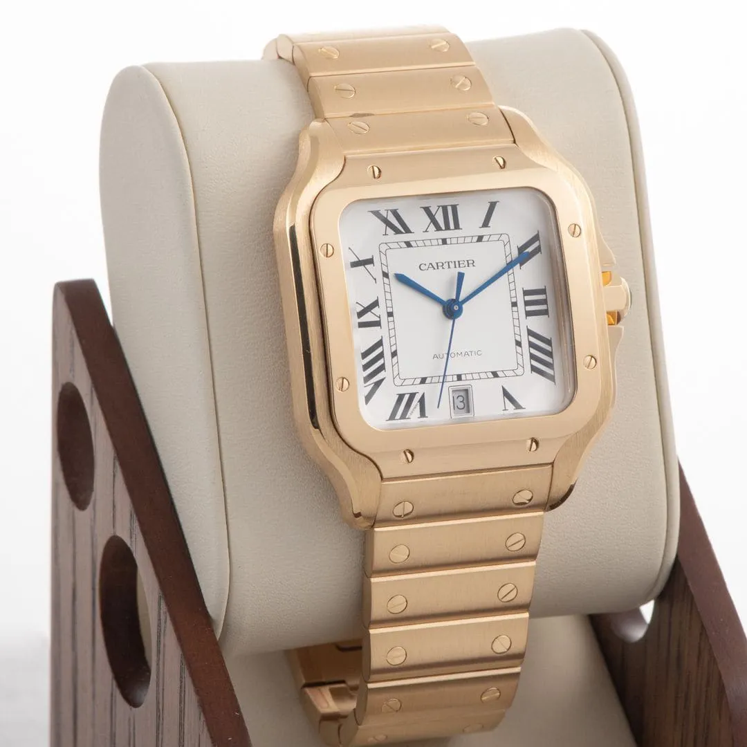 Cartier Santos WGSA0029 40mm Yellow gold Silver