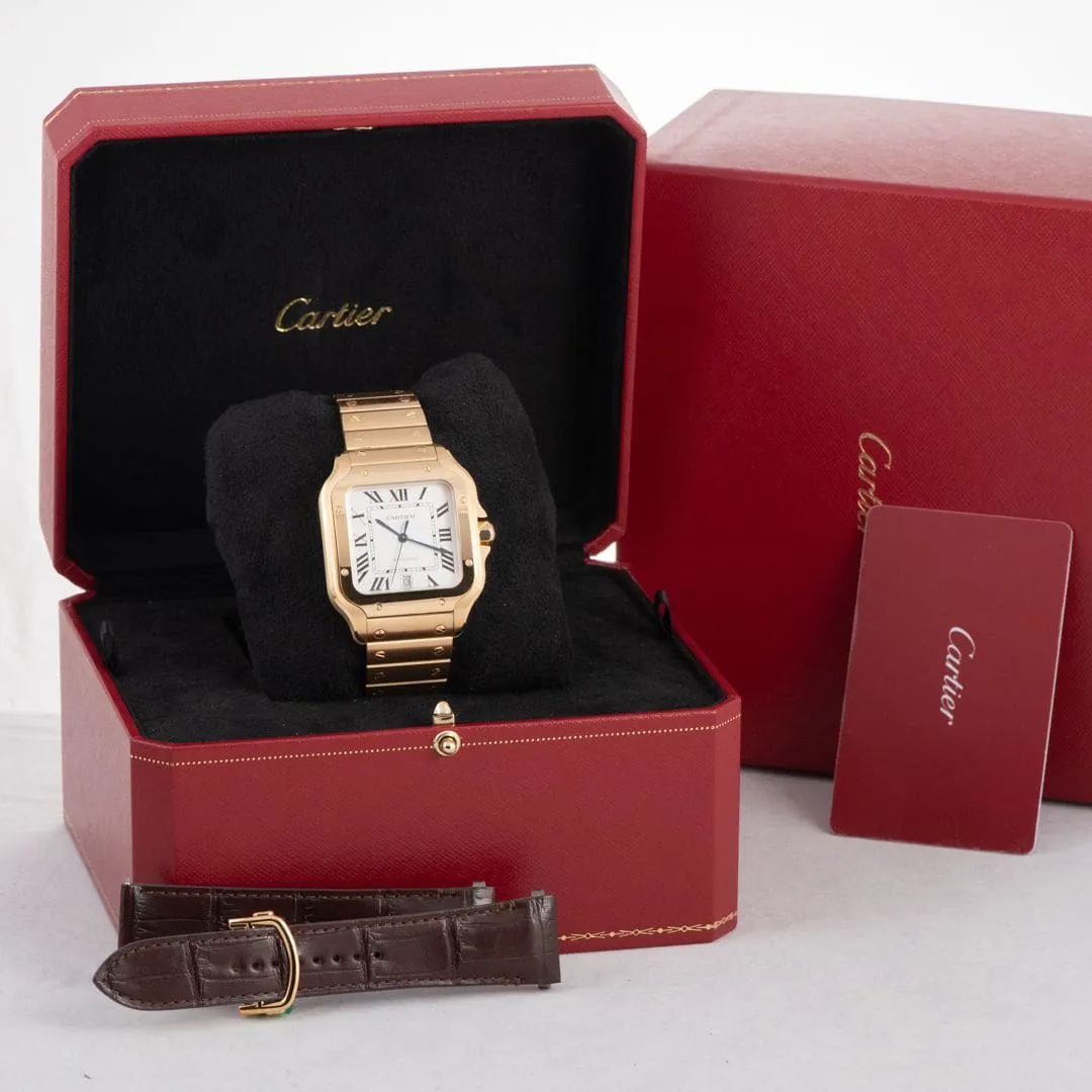 Cartier Santos WGSA0029 40mm Yellow gold Silver 4