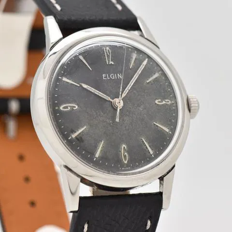 Elgin 1960 33mm Stainless steel Black