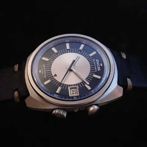 Enicar 2342 39mm Stainless steel Blue