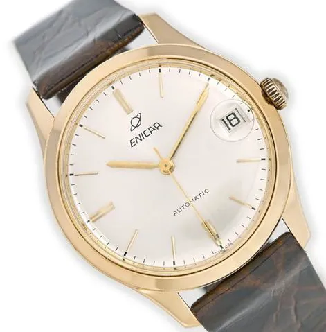 Enicar E1344 35mm Yellow gold Silver