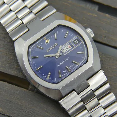 Enicar 167-17-02 35.5mm Stainless steel Blue