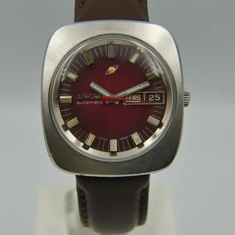 Enicar 147-01-21 38mm Stainless steel Bordeaux 3