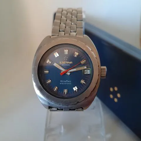 Eterna Kontiki 131 FTT 37mm Stainless steel Blue