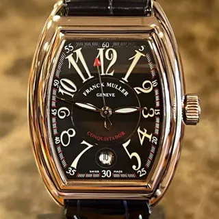 Franck Muller Conquistador 8000 SC 34mm Rose gold Black