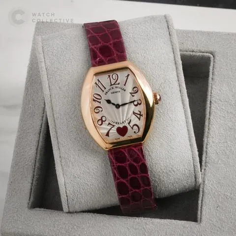 Franck Muller Heart 5002 L QZ C 6H 34mm Rose gold White