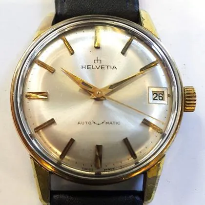 Helvetia 34mm Gold-plated Silver