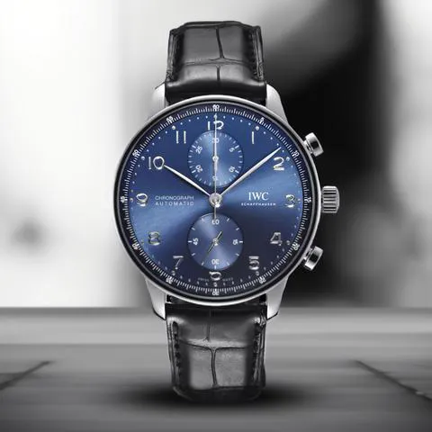 IWC Portuguese Chronograph IW371606 41mm Stainless steel Blue 4