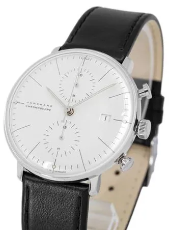 Junghans max bill Chronoscope 027/4600.02 40mm Stainless steel White 5