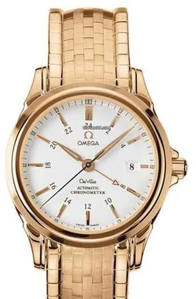 Omega De Ville Co-Axial 38.5mm Yellow gold Silver