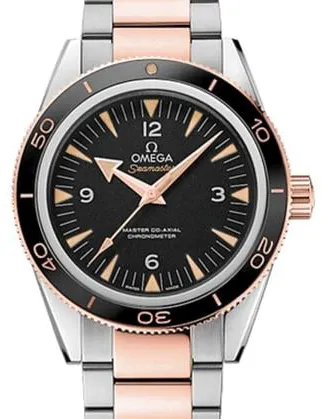 Omega Seamaster 300 233.20.41.21.01.001 41mm Yellow gold and Stainless steel Black