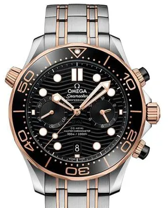 Omega Seamaster Diver 300M 210.20.44.51.01.001 44mm Yellow gold and Stainless steel Black