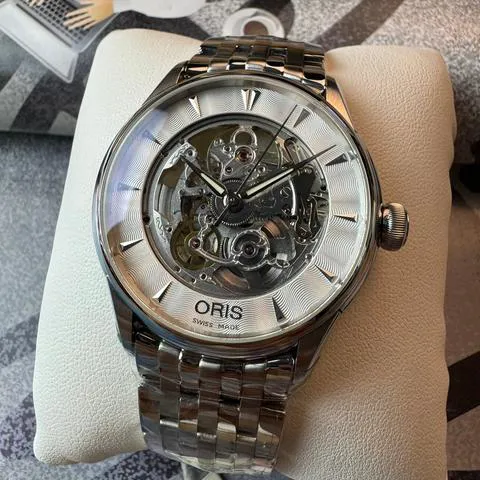 Oris Artelier Skeleton 01 734 75914051 40mm Stainless steel Silver