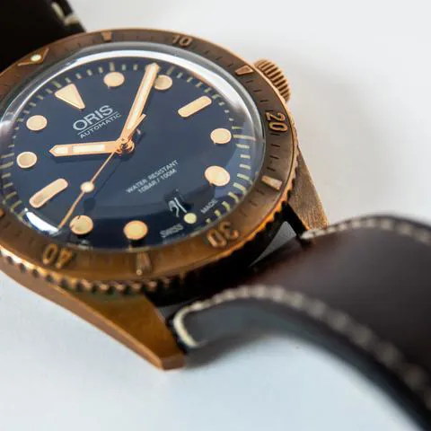 Oris Carl Brashear 01 733 7720 3185 42mm Bronze Blue