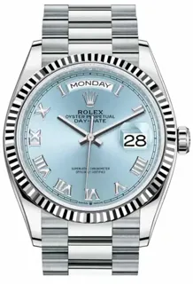 Rolex Day-Date 36 128236 Platinum Blue