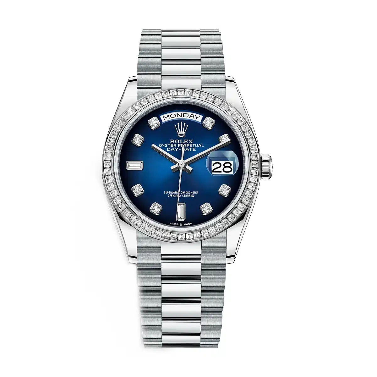 Rolex Day-Date 36 128396TBR 36mm Platinum Blue