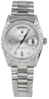 Rolex Day-Date 36 18049 18k white gold Silver