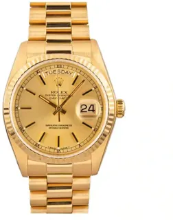 Rolex Day-Date 36 18238 Yellow gold Champagne