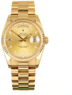 Rolex Day-Date 36 18238 36mm Yellow gold Champagne