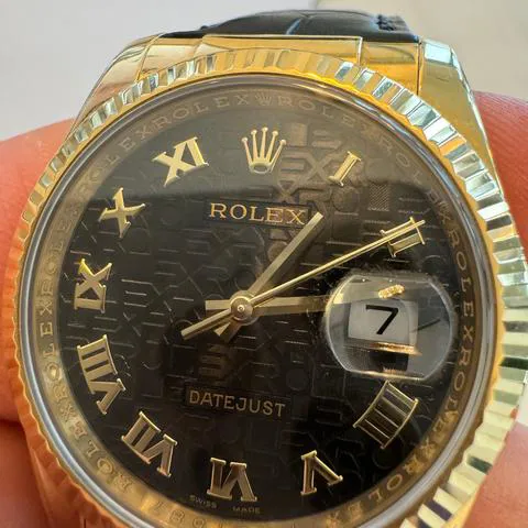 Rolex Datejust 116138 36mm Yellow gold Black 18