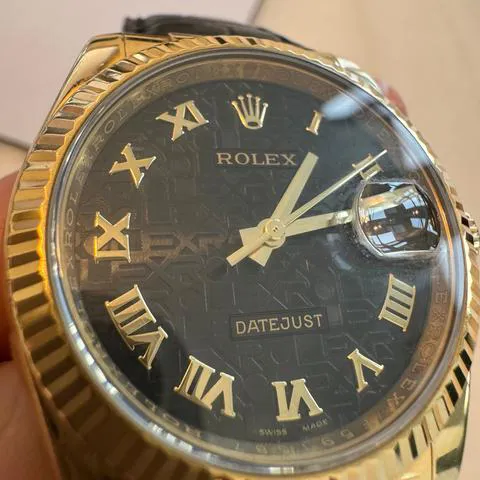 Rolex Datejust 116138 36mm Yellow gold Black 19