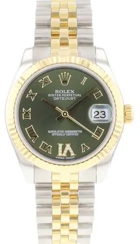 Rolex Datejust 31 178273 31mm Yellow gold and Stainless steel Green