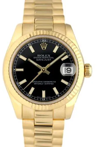 Rolex Datejust 31 178278 31mm Yellow gold Black